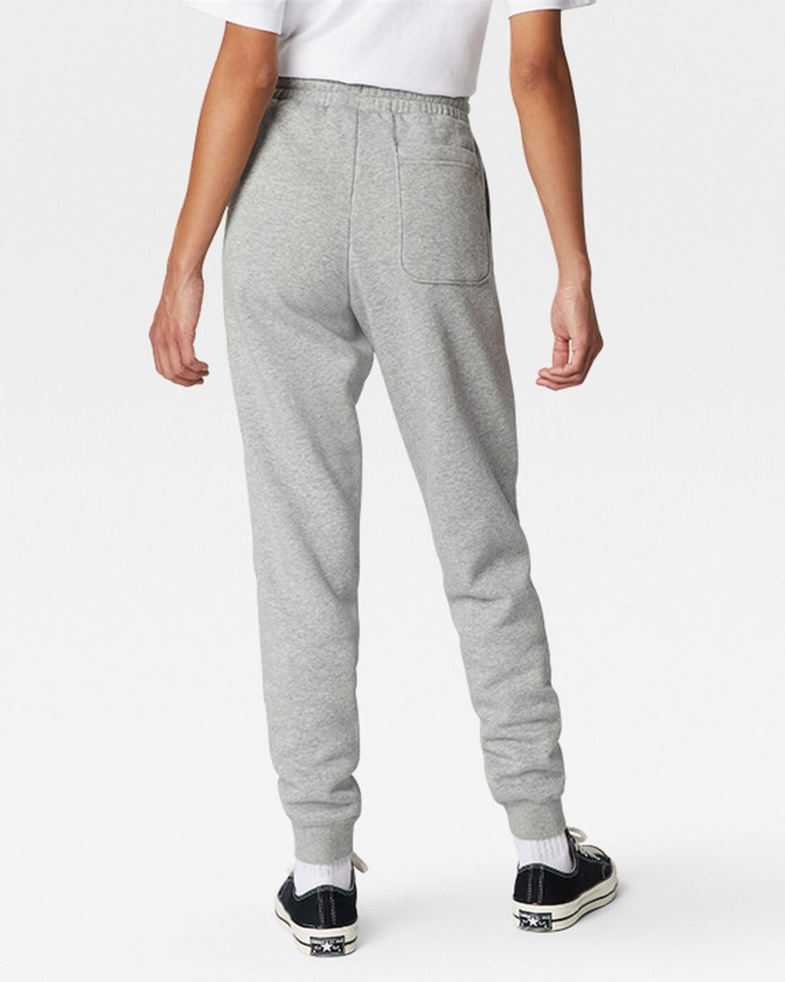 Men's Converse Go-To Embroidered Star Chevron Standard Fit Fleece Sweatpants Grey | AU 16034D